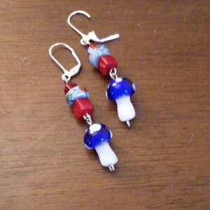 Colorful Mushroom Dangle Earrings